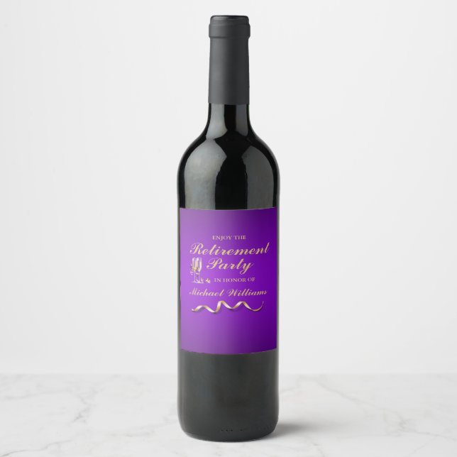 Rótulo De Garrafa De Cerveja Vidro de Champanhe Clássico Formal (Frente)