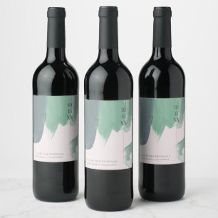 Rótulo De Garrafa De Cerveja Vidro Oceano litoral   Rótulo de Vinho Casado Mono