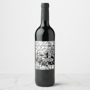 Rótulo De Garrafa De Cerveja Vidro Pintado Jardim