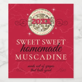 Rótulo De Garrafa De Cerveja Vinha caseira de cor personalizada da bola de Disc