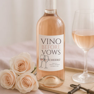 Rótulo De Garrafa De Cerveja Vinho Antes dos Votos Doodle Vinho Cheers Chás de 