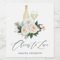 Vinho Branco Boho Floral Degustação de Noiva Chá d