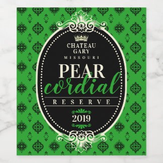 Rótulo De Garrafa De Cerveja Vinho caseiro damasco ornamentado casamento person