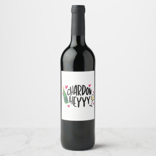 Rótulo De Garrafa De Cerveja Vinho Chardonnay Engraçado Préppy