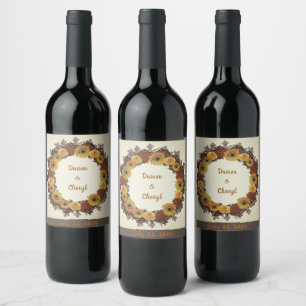 Rótulo De Garrafa De Cerveja Vinho Elegente de Ensaio de recepções de casamento