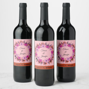 Rótulo De Garrafa De Cerveja Vinho Elegente de Ensaio de recepções de casamento