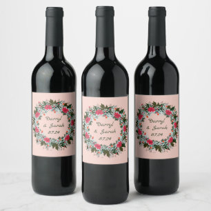 Rótulo De Garrafa De Cerveja Vinho Elegente de Ensaio de recepções de casamento