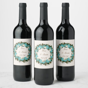 Rótulo De Garrafa De Cerveja Vinho Elegente de Ensaio de recepções de casamento