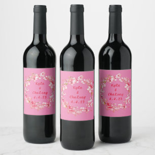 Rótulo De Garrafa De Cerveja Vinho Elegente de Ensaio de recepções de casamento
