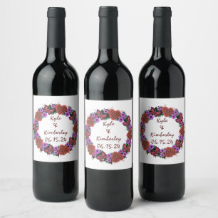 Rótulo De Garrafa De Cerveja Vinho Elegente de Ensaio de recepções de casamento