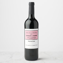 Rótulo De Garrafa De Cerveja Vinho Eleitoral Rosa-Vidro-Vidro