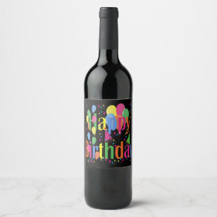 Rótulo De Garrafa De Cerveja Vinho Lables do feliz aniversario