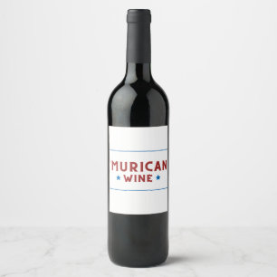 Rótulo De Garrafa De Cerveja "Vinho Muricano (Branco) - 4 de julho