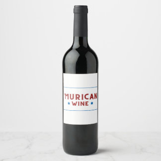 Rótulo De Garrafa De Cerveja "Vinho Muricano (Branco) - 4 de julho