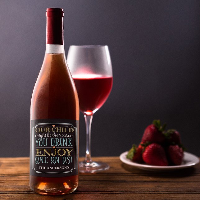 Rótulo De Garrafa De Cerveja Vinho Nos Filhos Dizendo Nome Da Família Personali (Criador carregado)