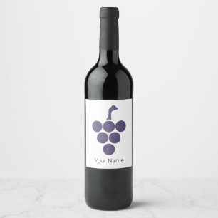 Rótulo De Garrafa De Cerveja Vinho Ou Vinho Para Uvas E Uvas Sommelier