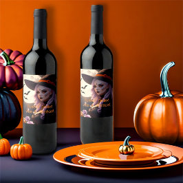 Rótulo De Garrafa De Cerveja Vinho Perfeitamente Destilado & Bruxaria Halloween