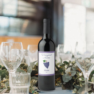 Rótulo De Garrafa De Cerveja Vinho Rótulo de Frasco Rótulo de Vinho com Uvas