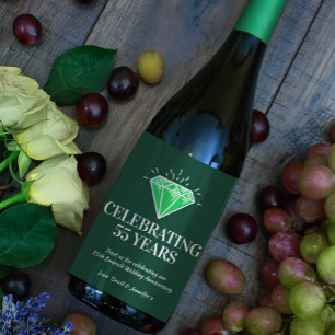 Rótulo De Garrafa De Cerveja Vinho verde para vinho no aniversário do casament