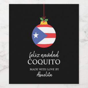 Rótulo De Garrafa De Cerveja Vinho-Vinho De Coco Tropical Coquito Coquito De Na
