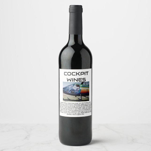 RÓTULO DE GARRAFA DE CERVEJA VINHOS DE COCKPIT (Frente)