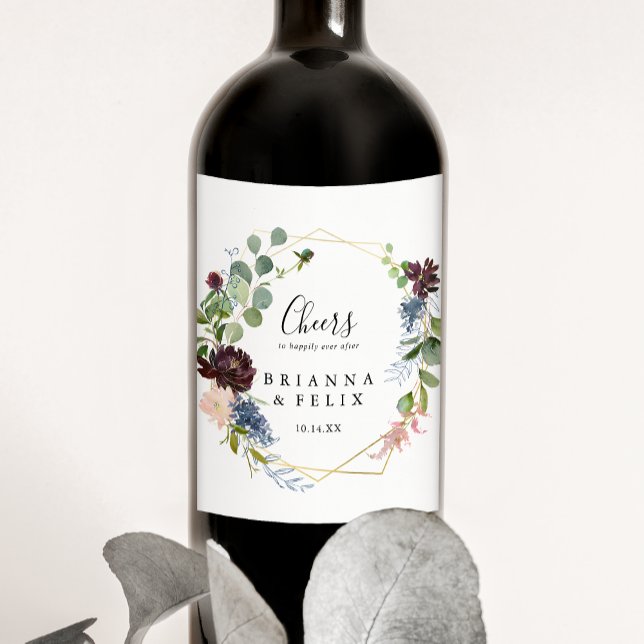 Rótulo De Garrafa De Cerveja Vinhos Dourados e Geométricos Brincando com Rótulo (Criador carregado)