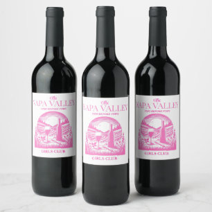 Rótulo De Garrafa De Cerveja vino antes de vozes napa vale rosa-rosa