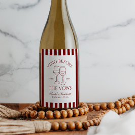 Rótulo De Garrafa De Cerveja Vino Antes do Fim de Semana da Bachelorette dos Vo