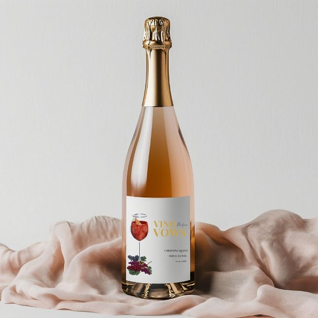 Rótulo De Garrafa De Cerveja Vinow antes de votos WIne Provando chá de panela (Criador carregado)