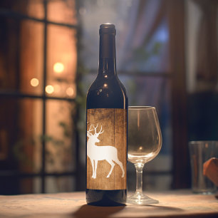 Rótulo De Garrafa De Cerveja Vintaga Beauty Wood & Deer