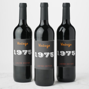 Rótulo De Garrafa De Cerveja Vintage 1975 limited edition 50th Birthday Gift Na