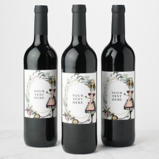 Rótulo De Garrafa De Cerveja Vintage Alice no País das Maravilhas