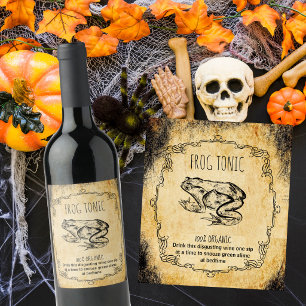Rótulo De Garrafa De Cerveja Vintage apóthecary halloween