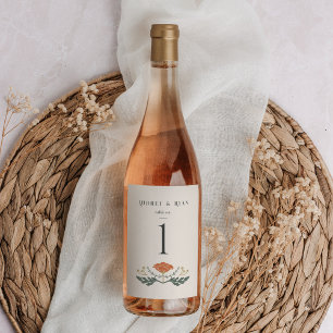 Rótulo De Garrafa De Cerveja Vintage Art Nouveau Vinho Frasco Número da Tabela