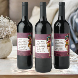 Rótulo De Garrafa De Cerveja Vintage Beauties Bebendo Wine Engraçado