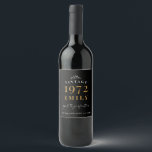 Rótulo De Garrafa De Cerveja Vintage Black Dourado Custom 50th Birthday<br><div class="desc">Minha Vintage Black Custom 50th Birthday Wine Label fará o evento que você está planejando perfeito. Basta aplicar às garrafas de vinho para uma celebração perfeita de aniversário.</div>