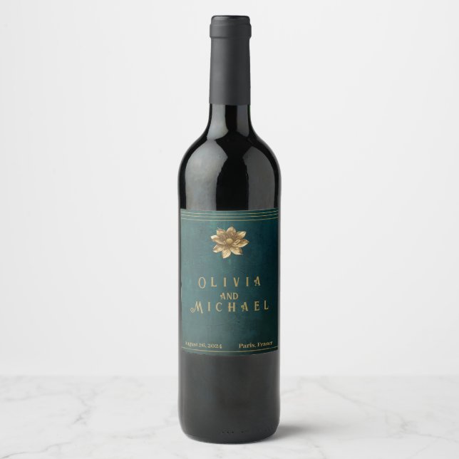 Rótulo De Garrafa De Cerveja Vintage Dark Green (Frente)