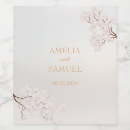 Rótulo De Garrafa De Cerveja Vintage Elegant Pearl Romance Wedding