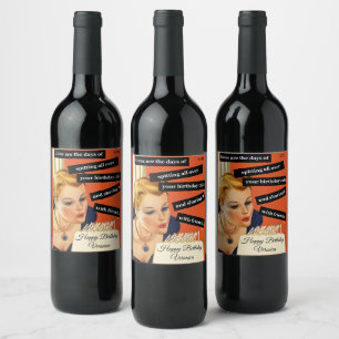 Rótulo De Garrafa De Cerveja Vintage Engraçada Aniversário Espoliando Velas