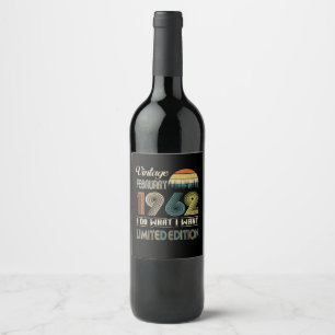 Rótulo De Garrafa De Cerveja Vintage, fevereiro de 1962, What I Want Limited Ed