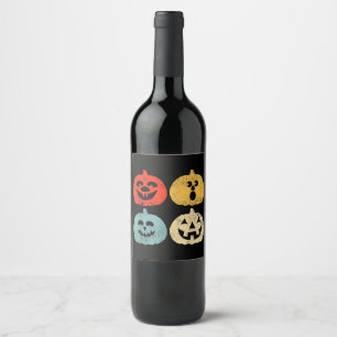 Rótulo De Garrafa De Cerveja Vintage Halloween Pumpkin Funny Retro Gift