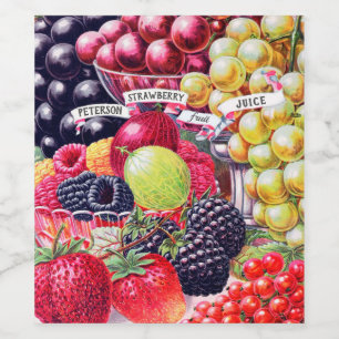 Rótulo De Garrafa De Cerveja Vintage Homemade Fruta Juice