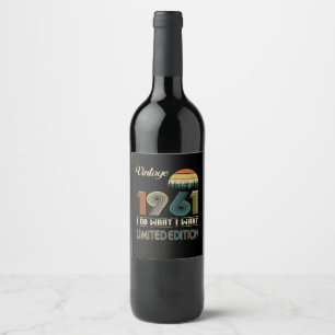 Rótulo De Garrafa De Cerveja Vintage Novembro De 1961 What I Want Limited Editi