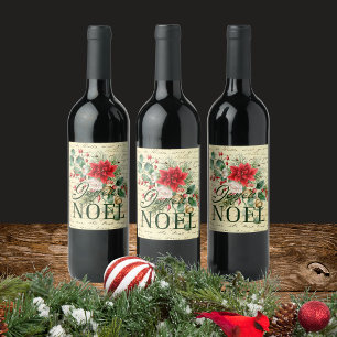 Rótulo De Garrafa De Cerveja Vintage Rústico Francês Joyeux Noel