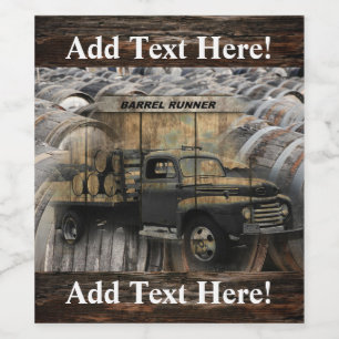 Rótulo De Garrafa De Cerveja Vintage Truck Antiguamente Caminhão Vinheta Vinho