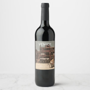 Rótulo De Garrafa De Cerveja Vintage Venice
