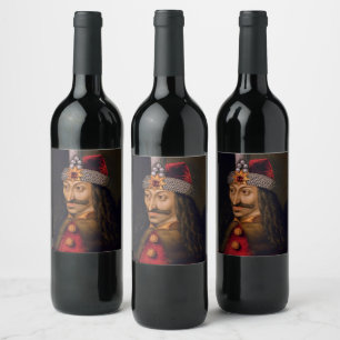Rótulo De Garrafa De Cerveja Vlad tepes Impaler Voivode retrato Dracula histori