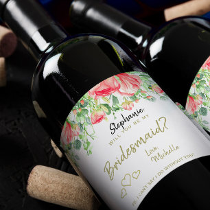 Rótulo De Garrafa De Cerveja Você vai ser minha proposta de madrinha para o pre