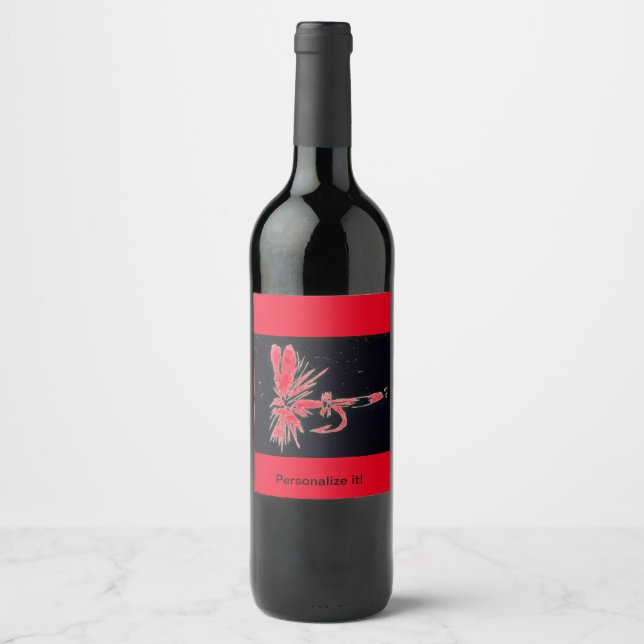 Rótulo De Garrafa De Cerveja Voo seco "Royal Wulff", mosca-voadora, pesca com m (Frente)