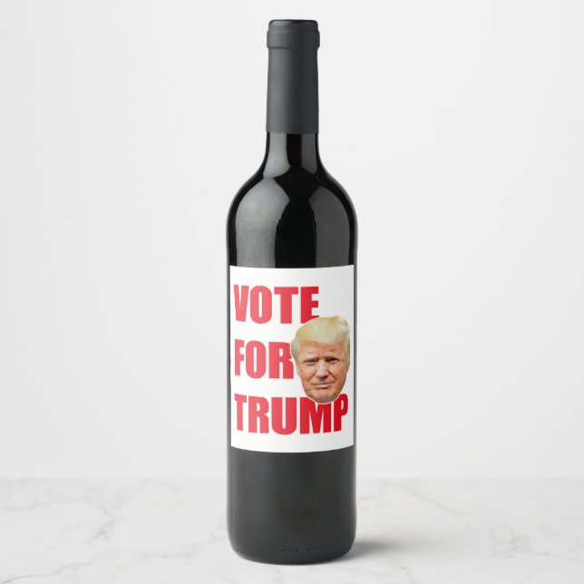 Rótulo De Garrafa De Cerveja Votar para o trunfo (Frente)